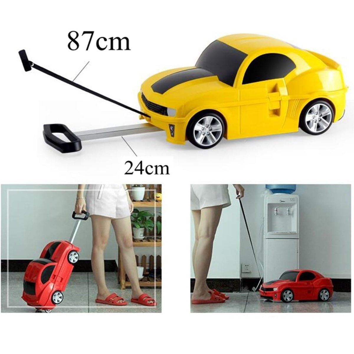 Maleta con Ruedas Super Auto Amarillo Bumblebee