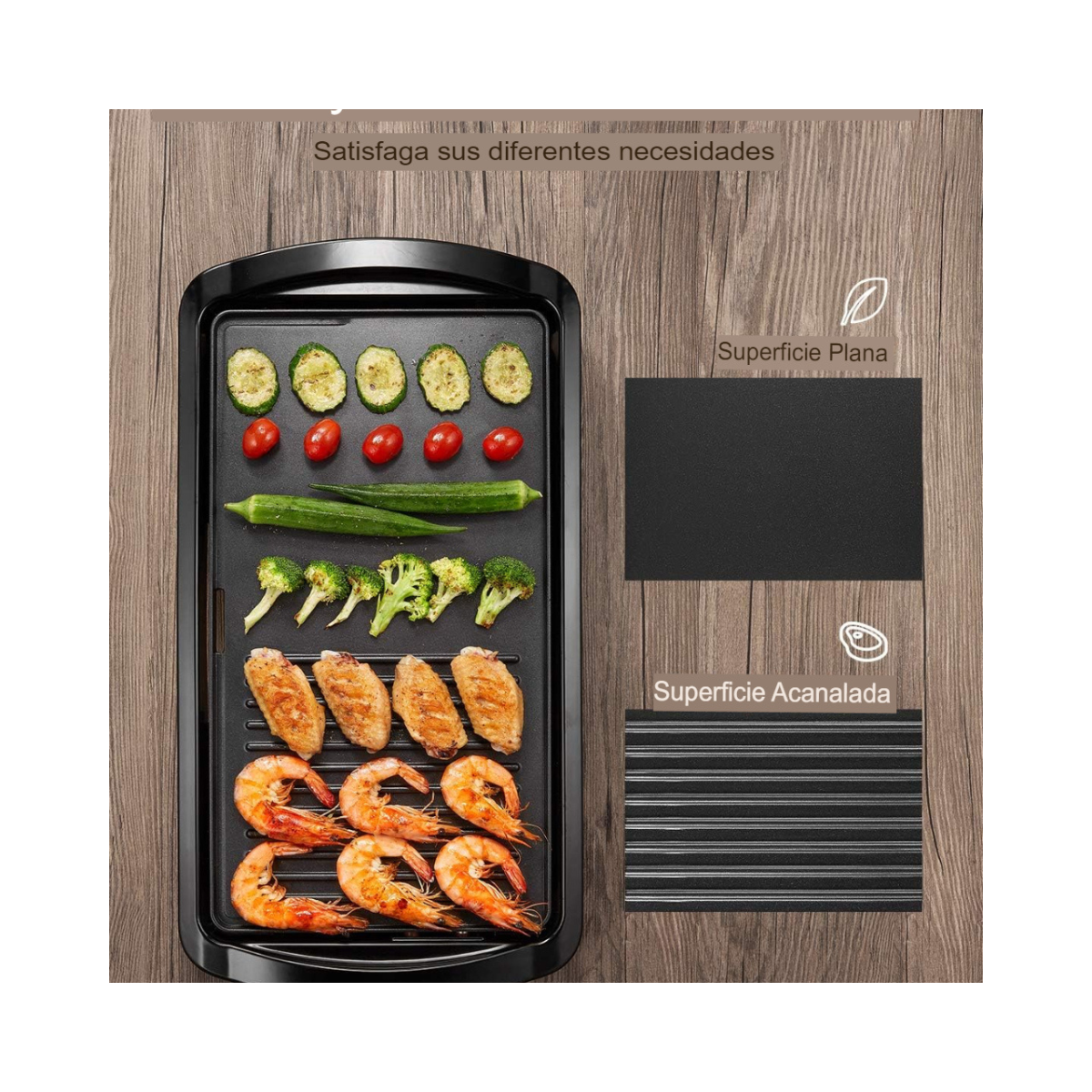 Plancha Eléctrica con Antiadherente