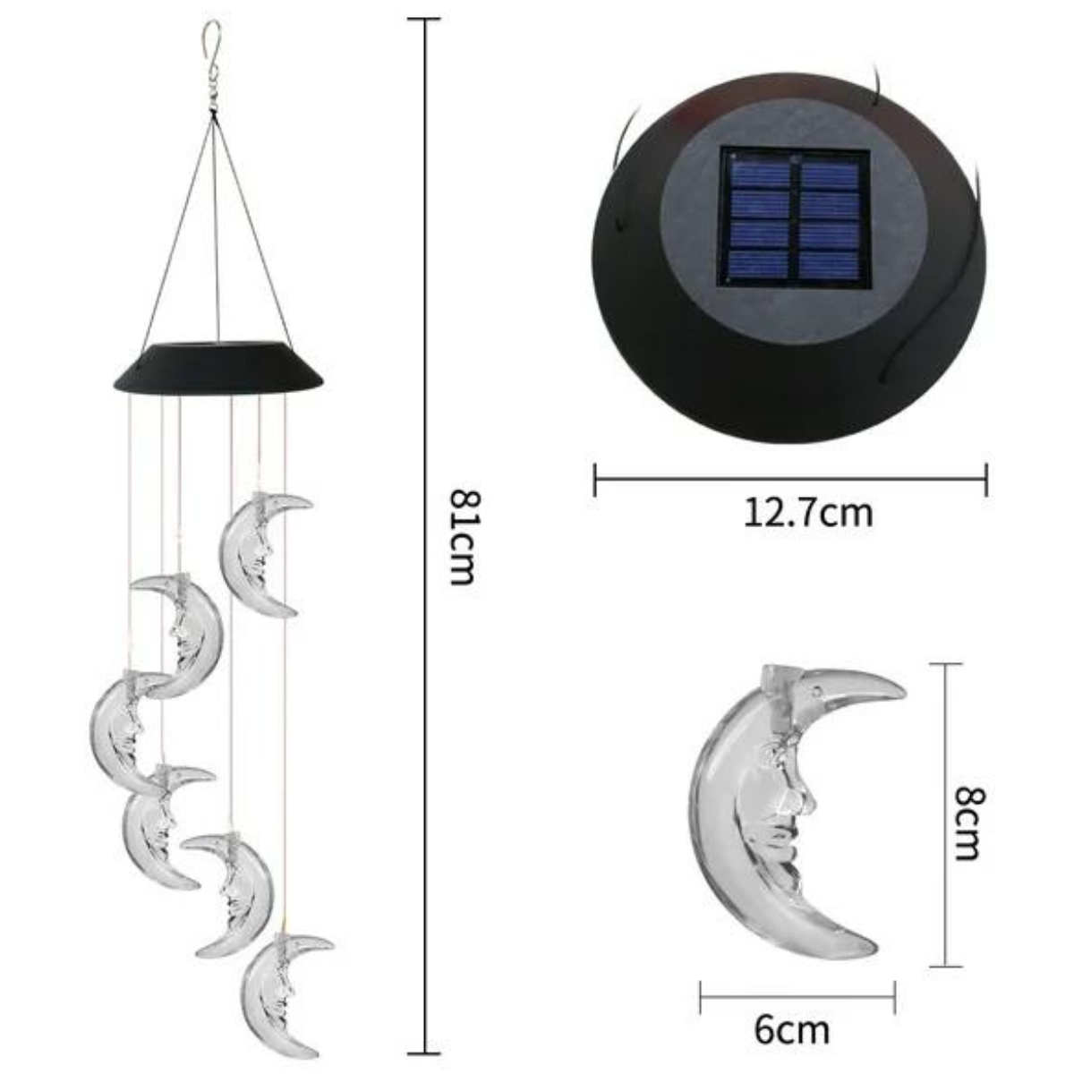 Campanillas Viento de Luna Luces LED