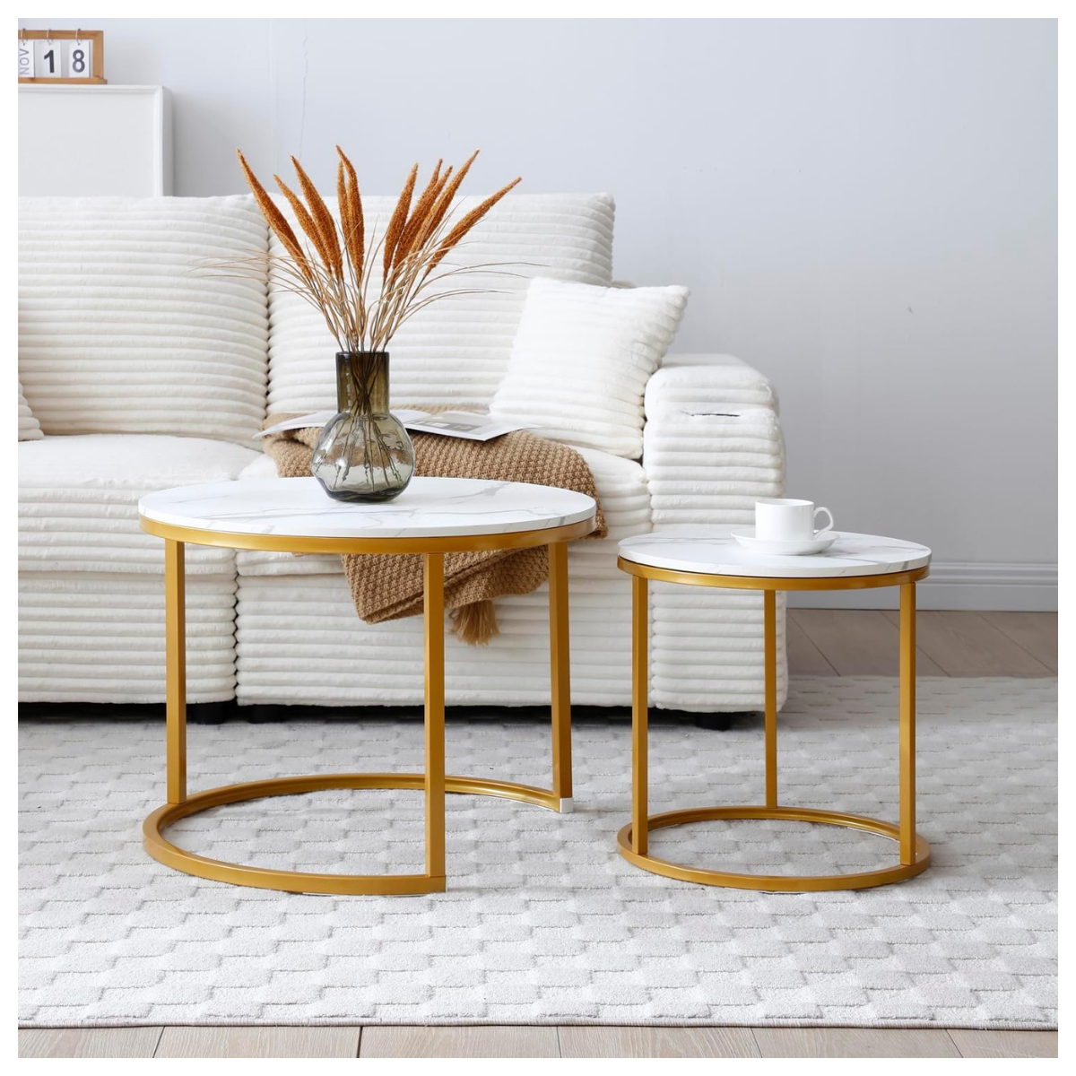 Mesas Redonda de Vidrio - 2 PCS