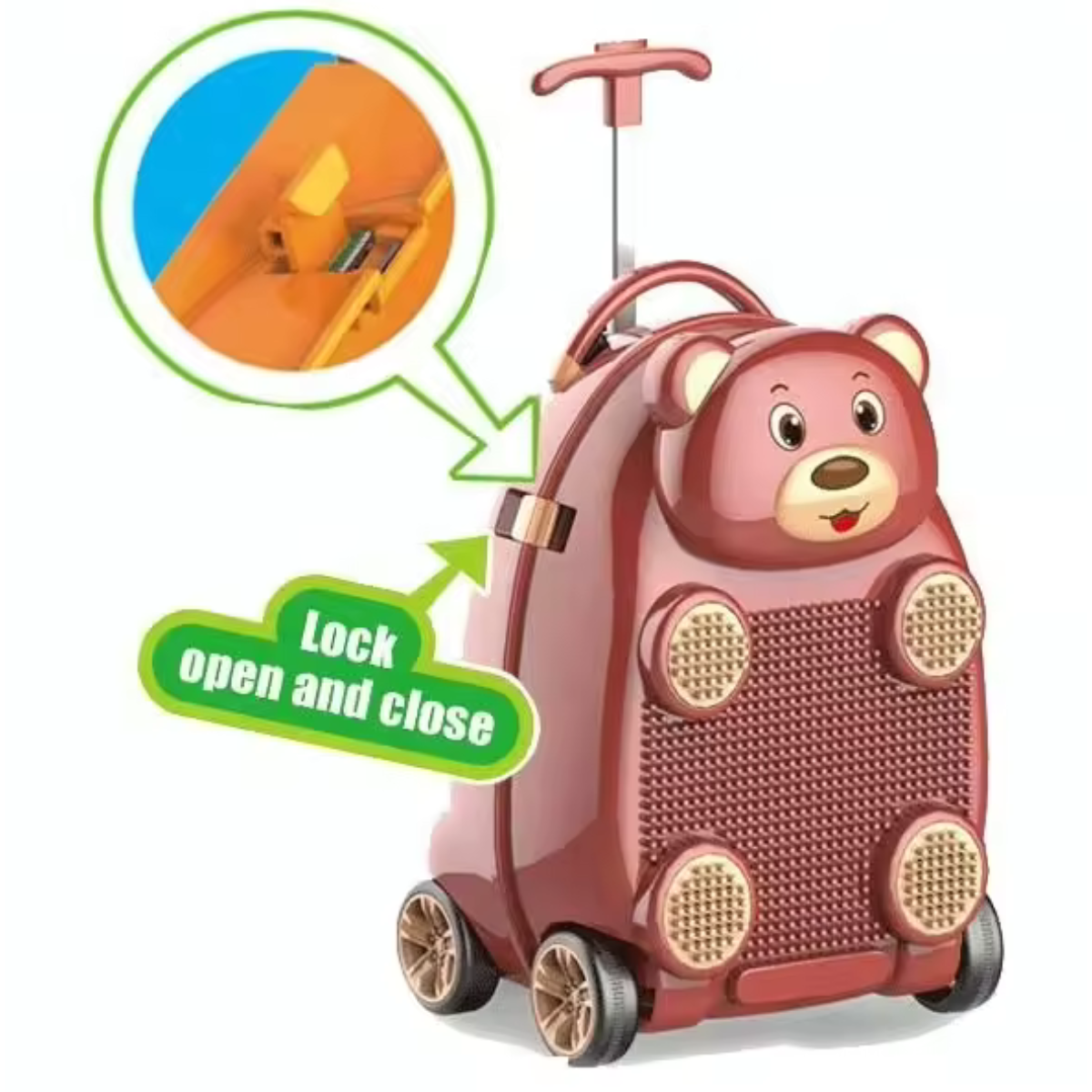 Maleta con Ruedas Oso Juguetón