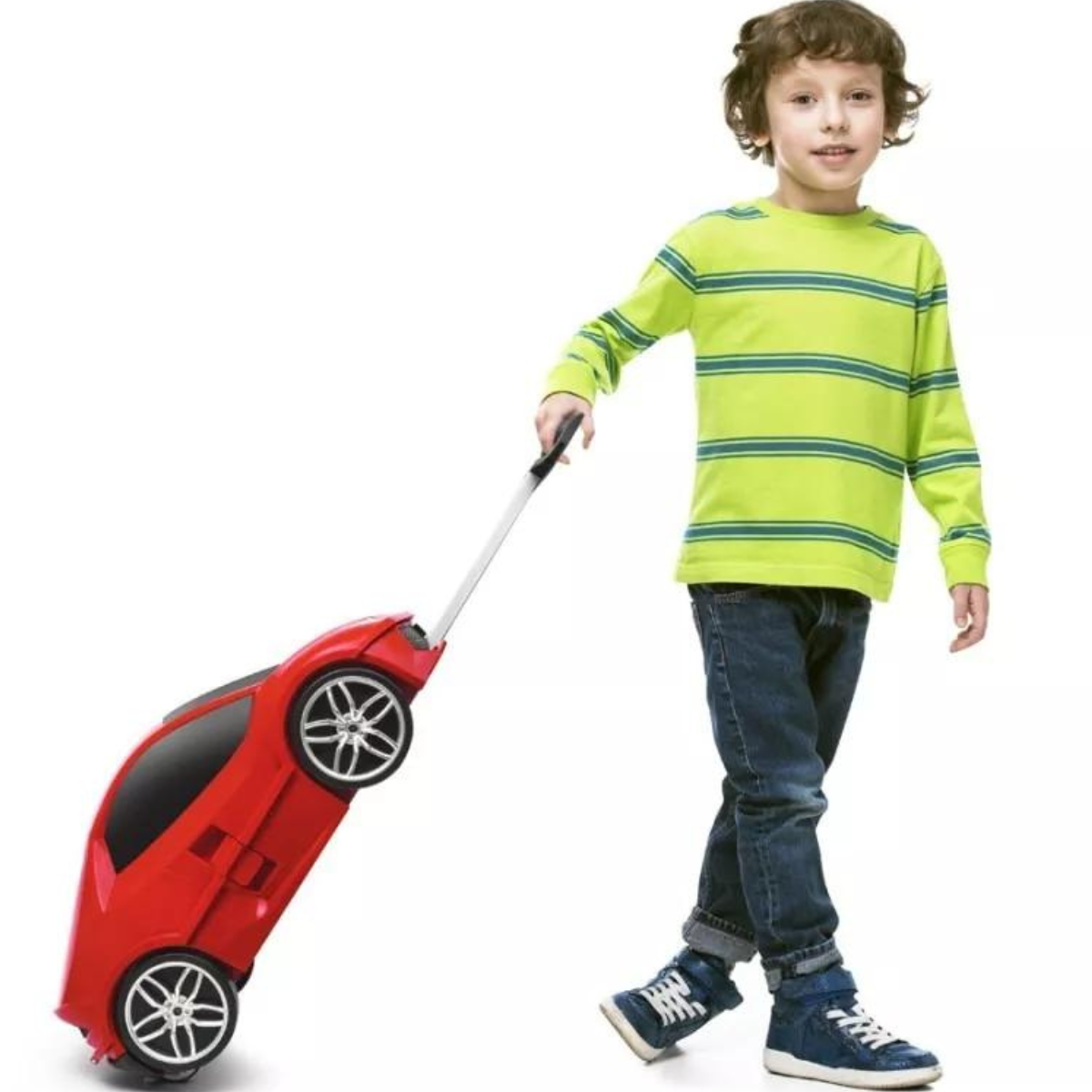 Maleta con Ruedas Super Auto Roja