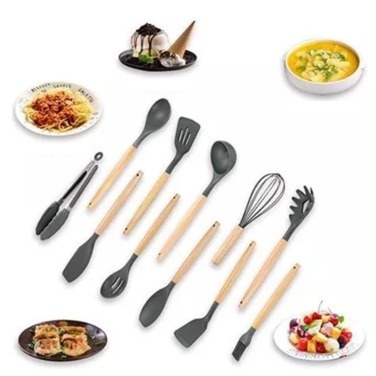 Juego de Silicona 12 Utensilios Cocina